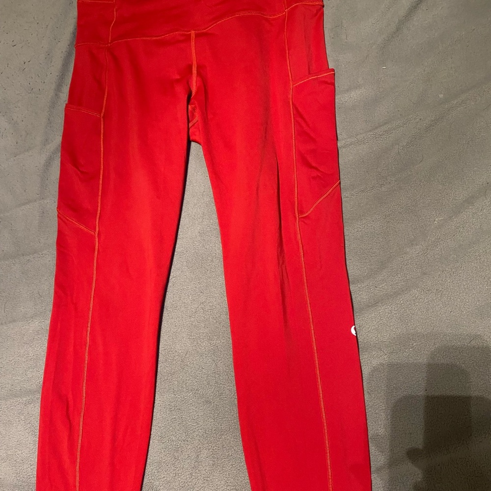 Red fast and free leggings size 10